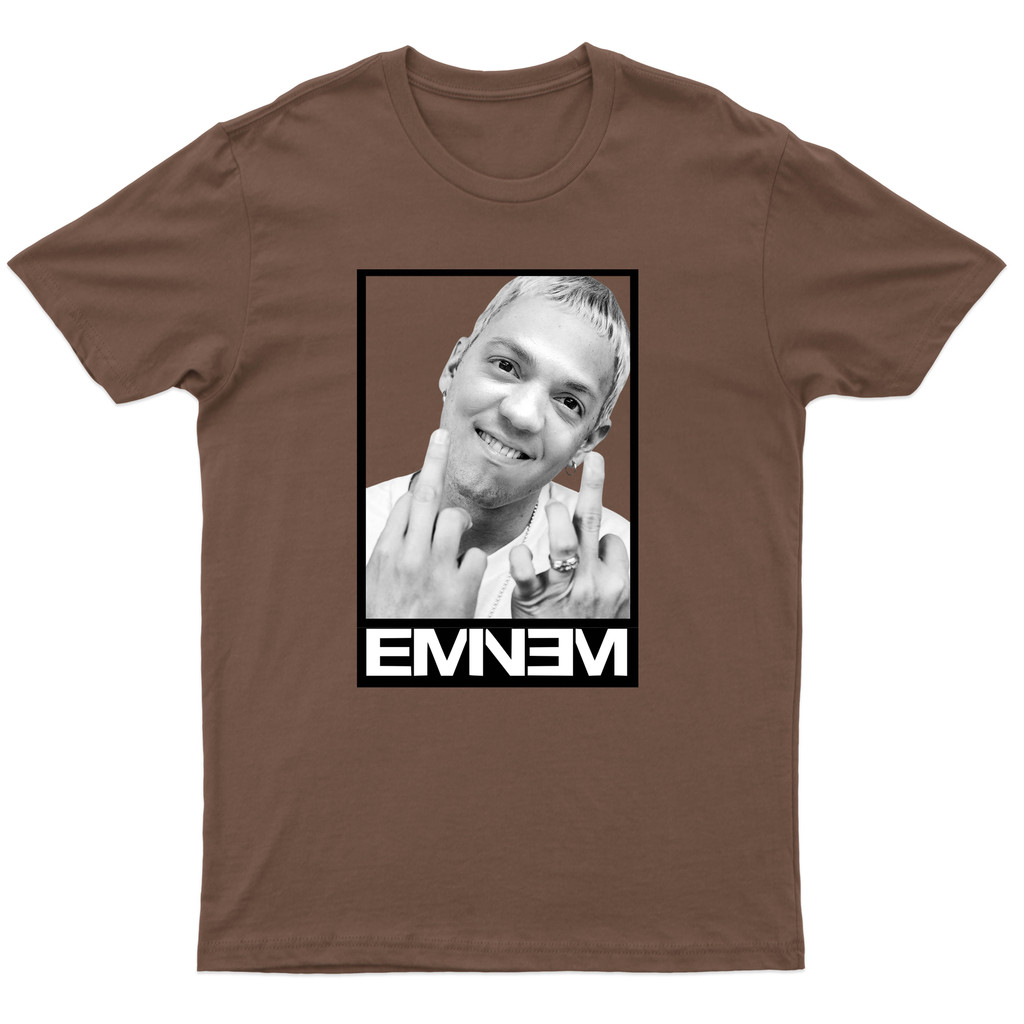 Camiseta Humor Masculina Estilo Casual Bootleg Camisa  Algodão Fio 30.1 StreetWear Meme Belo Eminem