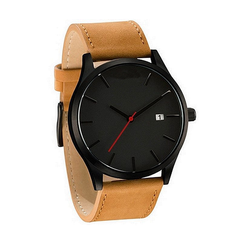 Relógio Masculino Estilo Europeu Com Mostrador Grande E Calendário , Pulseira Fosca Simples Para Estudantes , em Oferta na Shopee