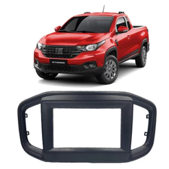 Moldura Fiat Strada 2021 e Fiorino 2021 em diante 2 DIN 7 Polegadas Preta Expex - EPX FT-559