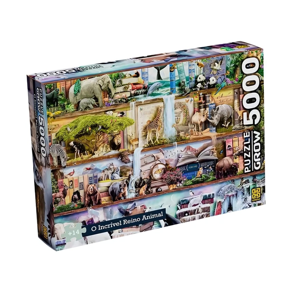 Quebra-Cabeça 5000 Peças O Incrível Reino Animal Grow - 04597 em Oferta na Shopee