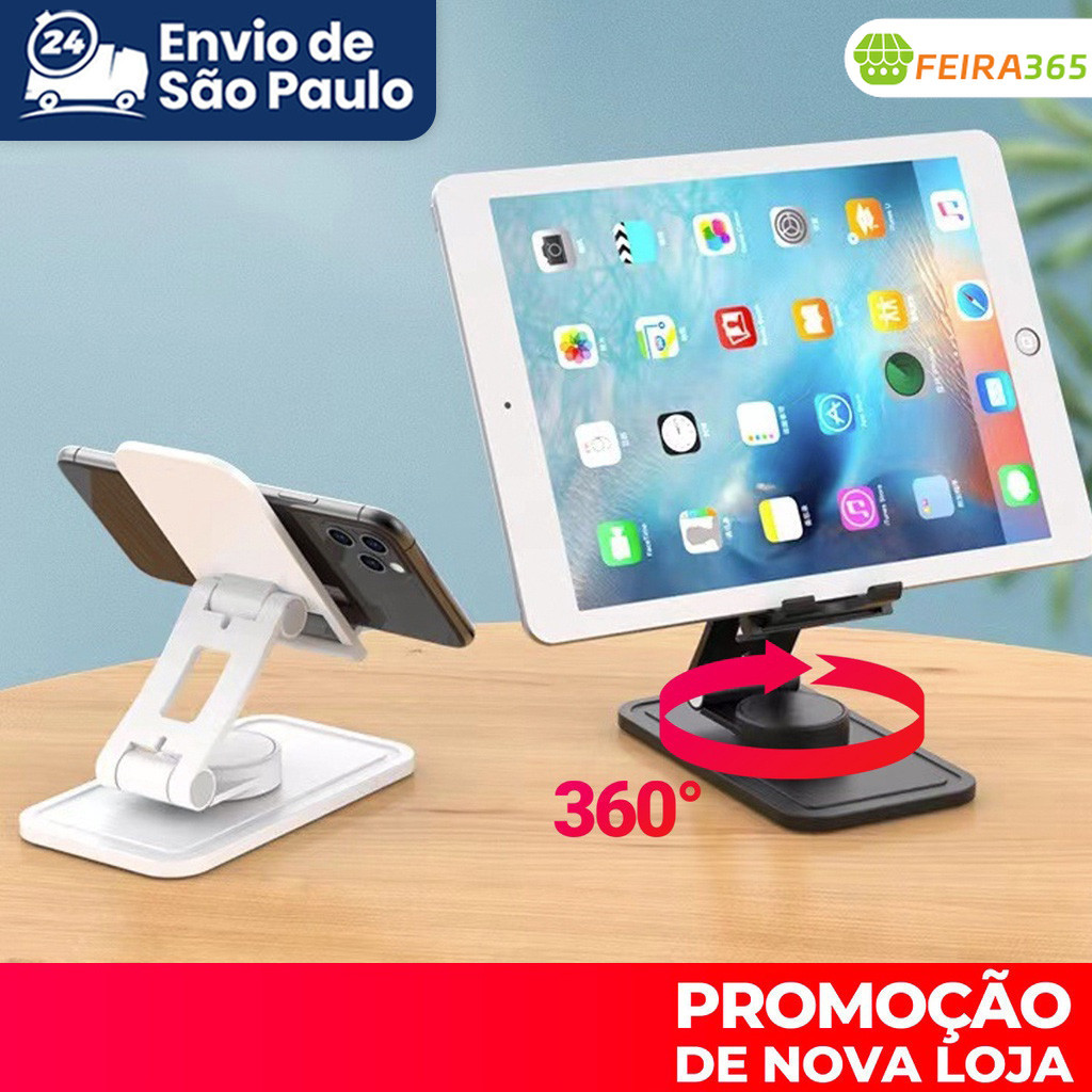 Suporte dobrável ajustável para telefones celulares e Tablets-iPad/iPhone Tablets Suporte portátil