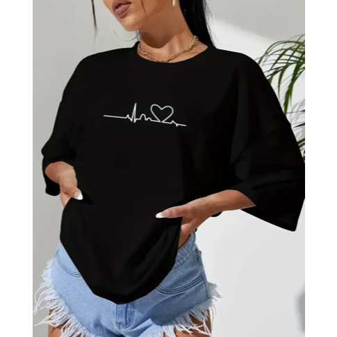Camiseta Feminina Oversized Academia Camisa 100% Algodão Lançamento Estilo Gym Treino Fitness Casual