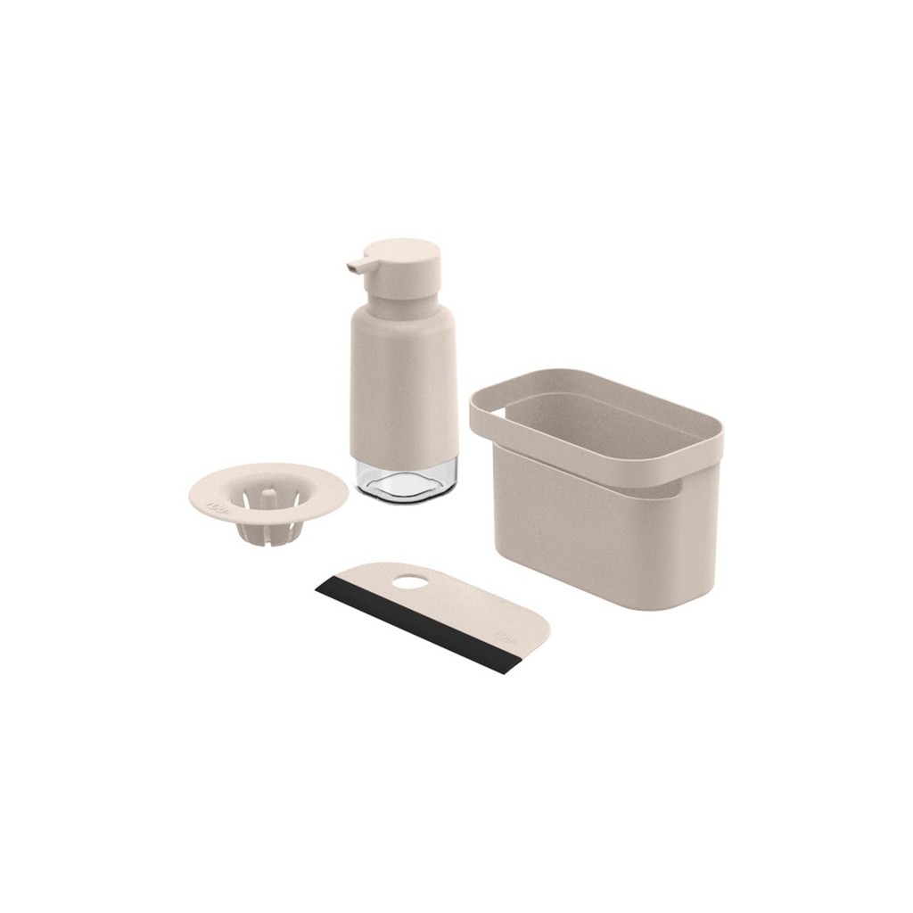 Kit organize sua pia Ou 4 peças Linha Trium - Bege em Oferta na Shopee