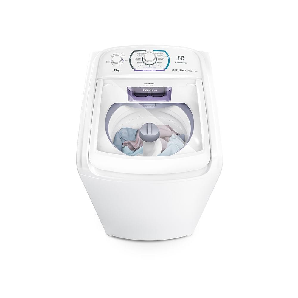Máquina de Lavar Electrolux 11kg Branca Essential Care com Easy Clean e Filtro Fiapos (LES...