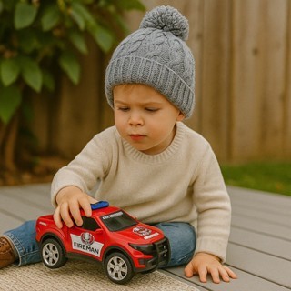 Caminhonete Infantil Criança Polícia Bombeiro Carrinho Brinquedo Presente Roubo Motinha Boneco