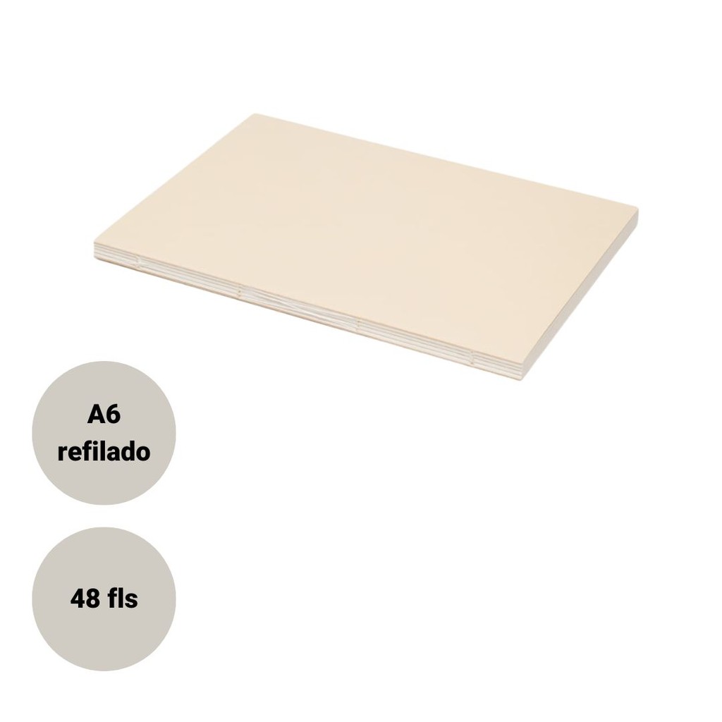 Miolo pólen A6 90g/m² pontilhado - 48 fls