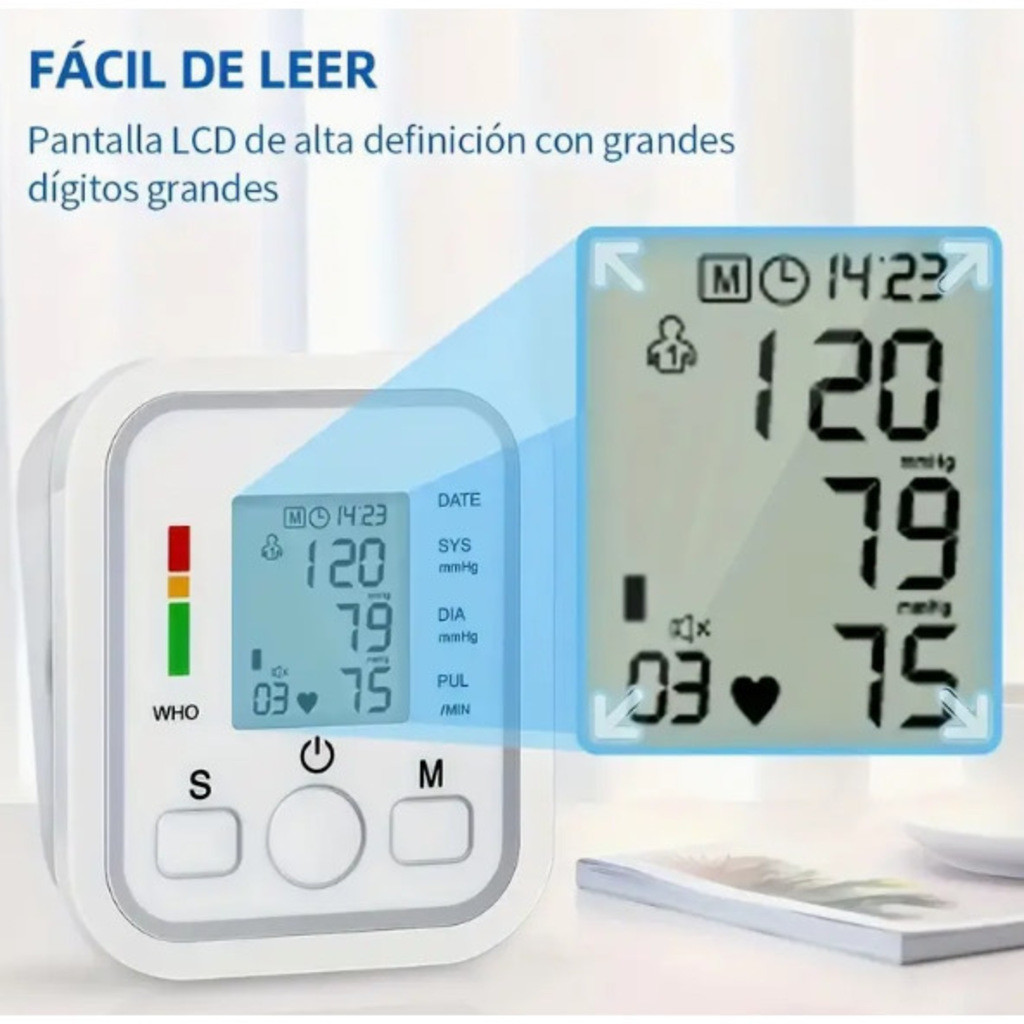 Detalhes do Monitor digital de pressão arterial de braço totalmente automático