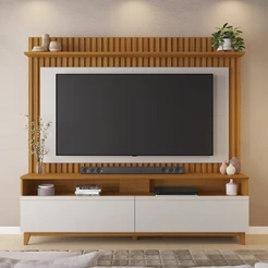 Home Theater para Tv de 65" com Detalhe Ripado da Nt 1340