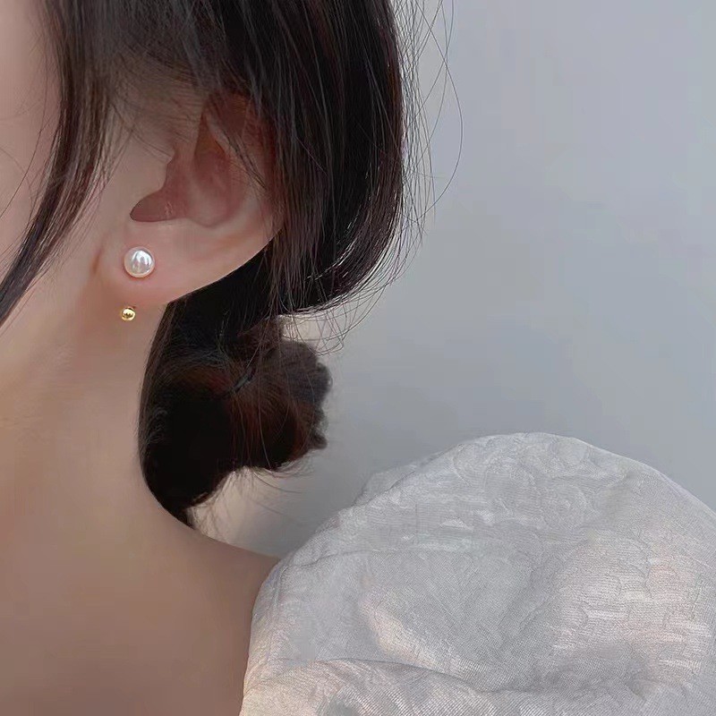 S925 prata esterlina pérola brincos simples moda jóias senhoras presente