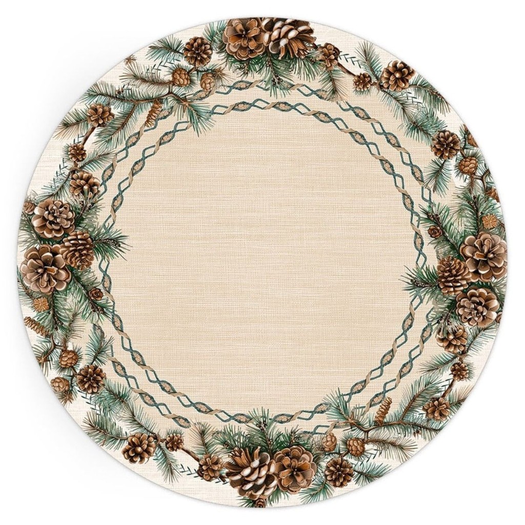 Capa de Sousplat Natalina Encanto Das Pinhas 534051 2Und 35cm Belchior