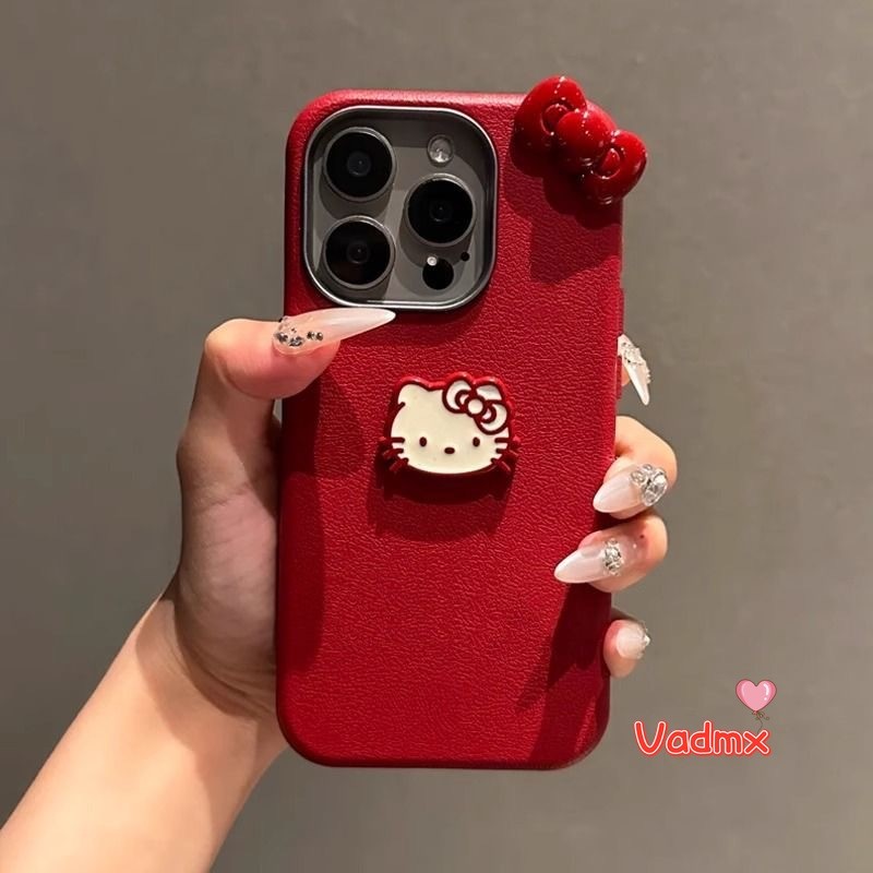 Capa De Telefone De Couro Hello Kitty Para Xiaomi Poco C75 C65 C61 C55 C51 C50 X