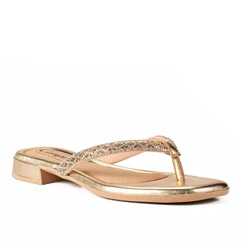 Chinelo Campesí de Salto Baixo Metalizado CP562
