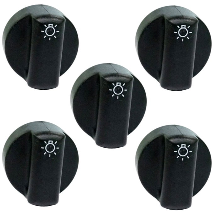 KIT CHAVE BOTÃO DA LUZ DO FAROL 5 UNIDADES - BCL015 em Oferta na Shopee