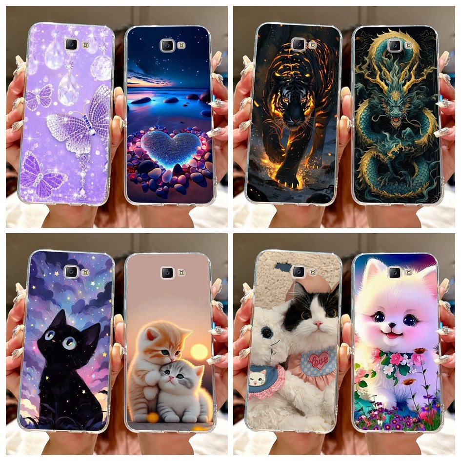 Para Samsung Galaxy J7 Prime Embalagem J7 2 G611FF G610F G610Y On7 2016 Capa De Silicone Bonito Dos Desenhos Animados Ma