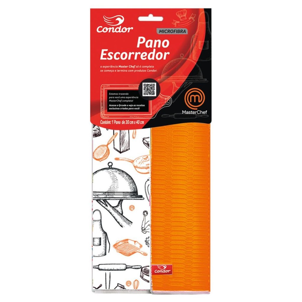 Pano Escorredor MasterChef Microfibra Condor em Oferta na Shopee
