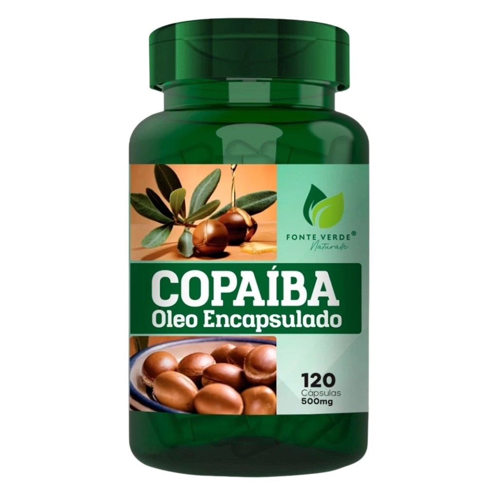 Oleo de Copaiba 500mg 120 Cápsulas - Fonte Verde Naturalle em Oferta na Shopee