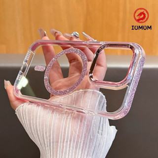 Novo Acrílico Brilhante pc Caso Transparente iPhone 16 15 14 13 12 11 Pro Max Magsafe Elegante Resistente Ao Choque Capa em Oferta na Shopee