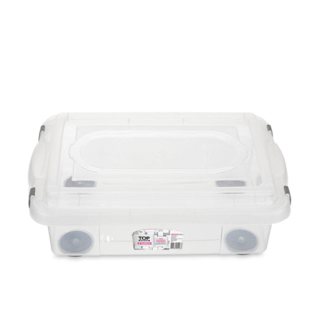 Caixa Organizadora Plástica 8,6L Transparente Sanremo - Home & Living