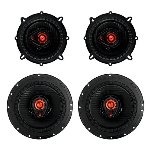 Kit 4 Alto Falantes Fiat Palio Bomber Bbr 6 + 5 Pol 200w Rms