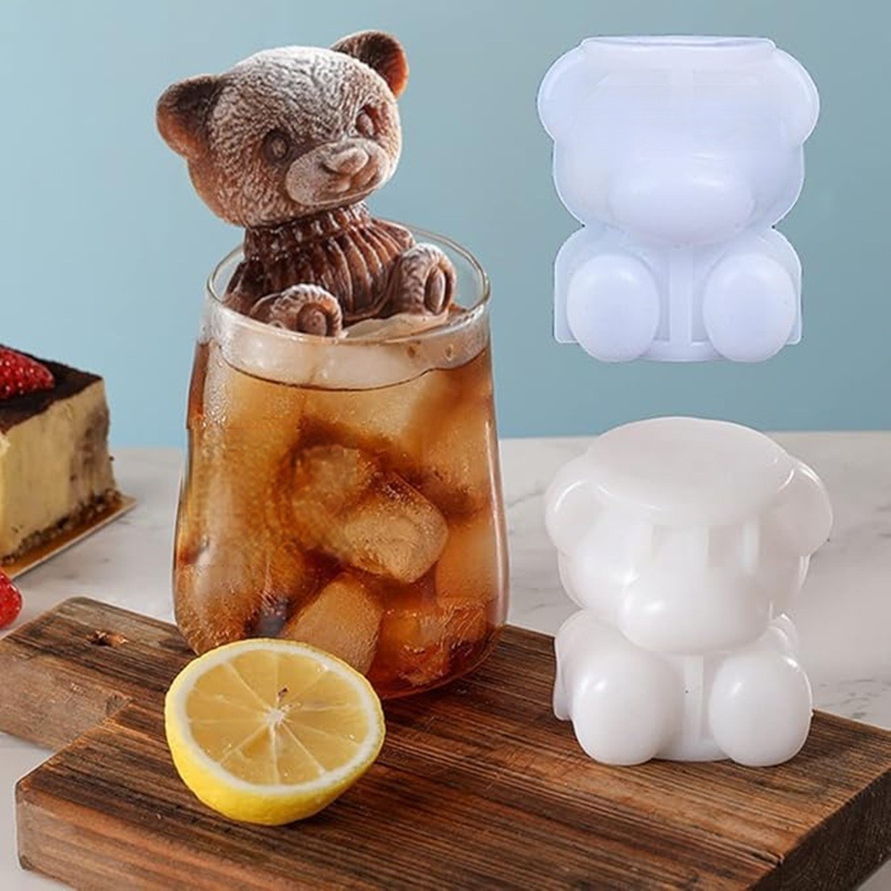 Forma De Gelo Urso em 3d Silicone Modelo Urso Em Alta Qualidade Drinks, Sucos, Vitaminas e Batidas