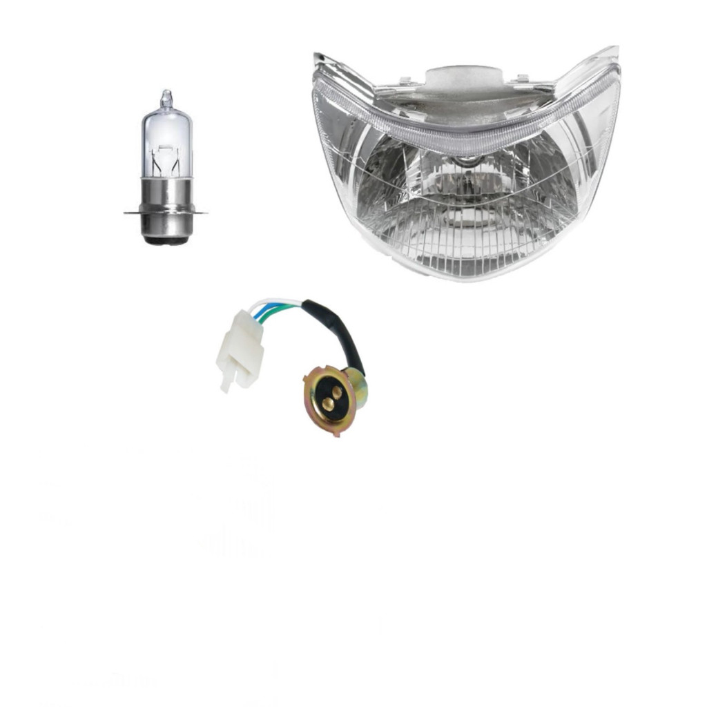 Bloco Optico Farol HONDA Biz 125 06 á 10 Com Soquete + Lâmpada M5 MOD. ORIGINAL
