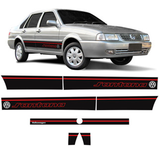 Faixa Lateral Santana 1991 Ate 2006 + Adesivo Traseiro Preto em Oferta na Shopee