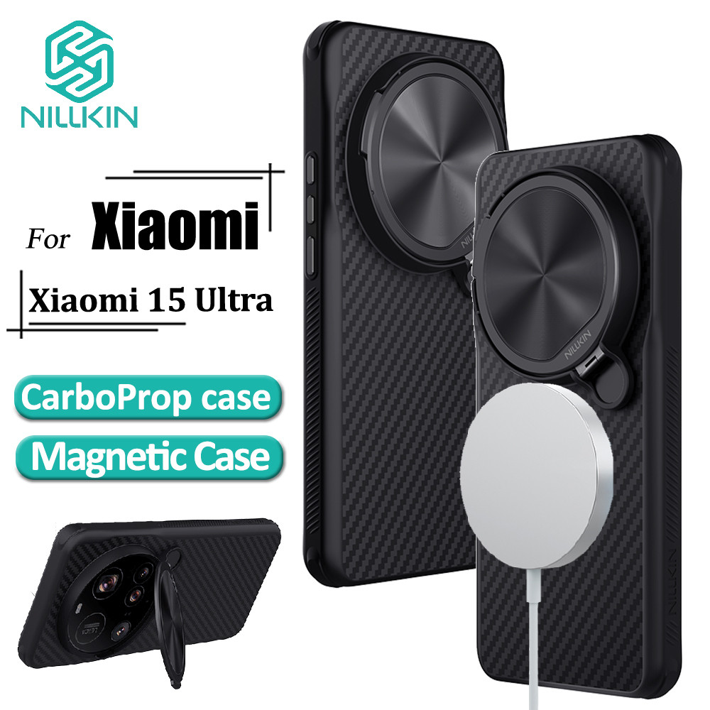 Nillkin Capa De Telefone Magnética Para Xiaomi 15 Ultra CarboProp Câmera Flip Proteção Fibra Aramida + TPU Casos em Oferta na Shopee