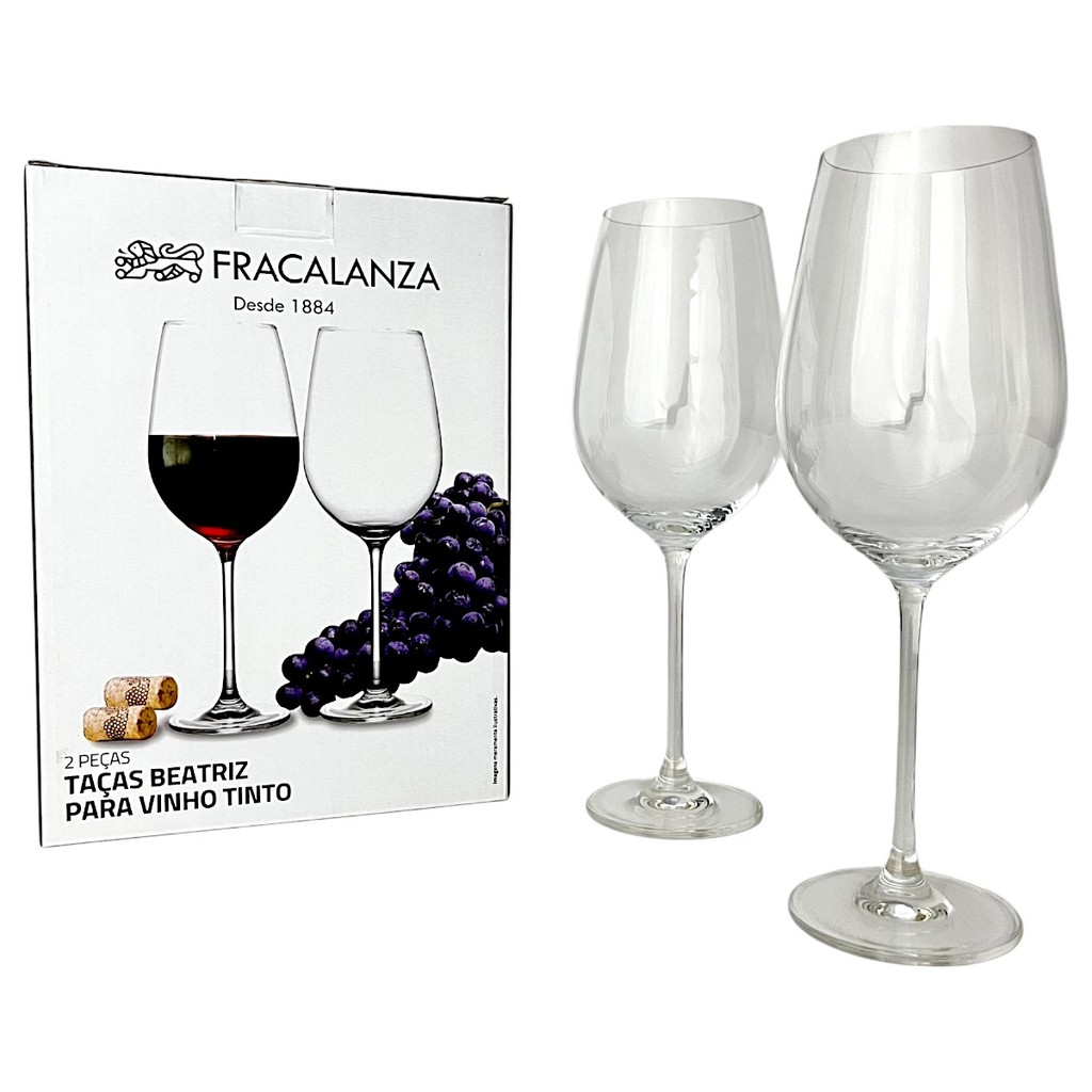 Conjunto de 2 Taças Beatriz Vinho Tinto 770ml Cristal