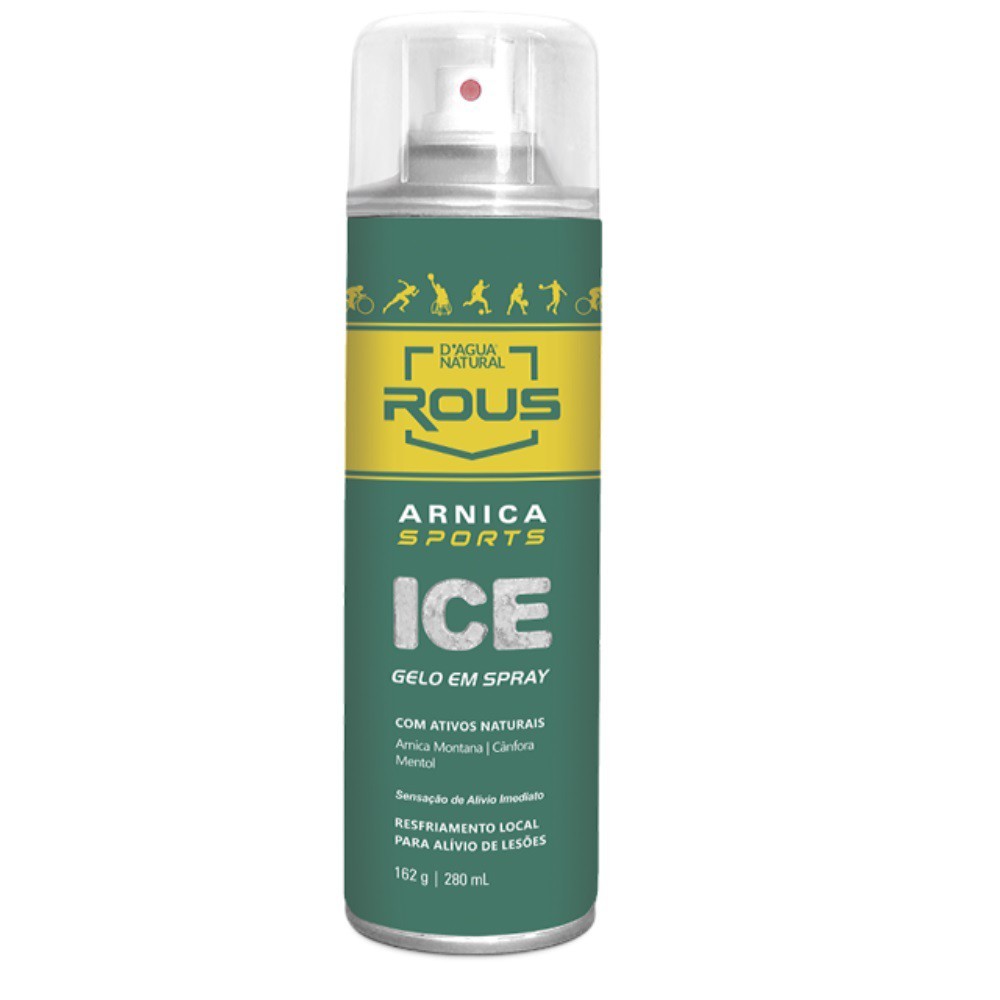 ARNICA SPORTS ICE GELO EM SPRAY 280ML PARA DORES E LESÕES DÁGUA NATURAL em Oferta na Shopee