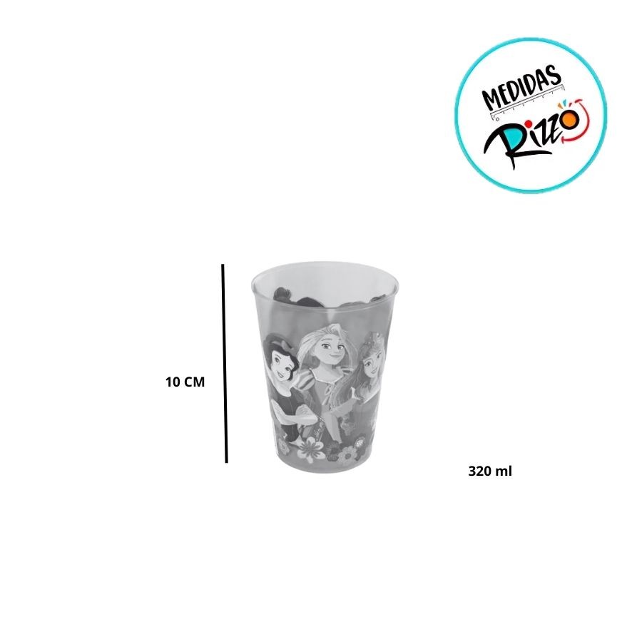 Detalhes do Copo Plástico Princesas - Disney Original - 320ml - 1 unidade - Rizzo