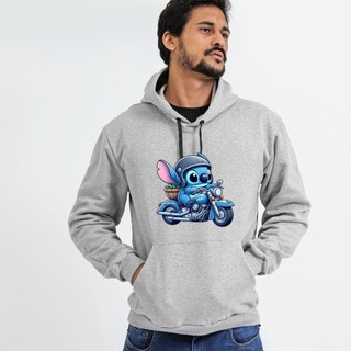 Moletom Canguru Lilo Stitch Mootinha Feminino Masculino 100% Algodão Casual