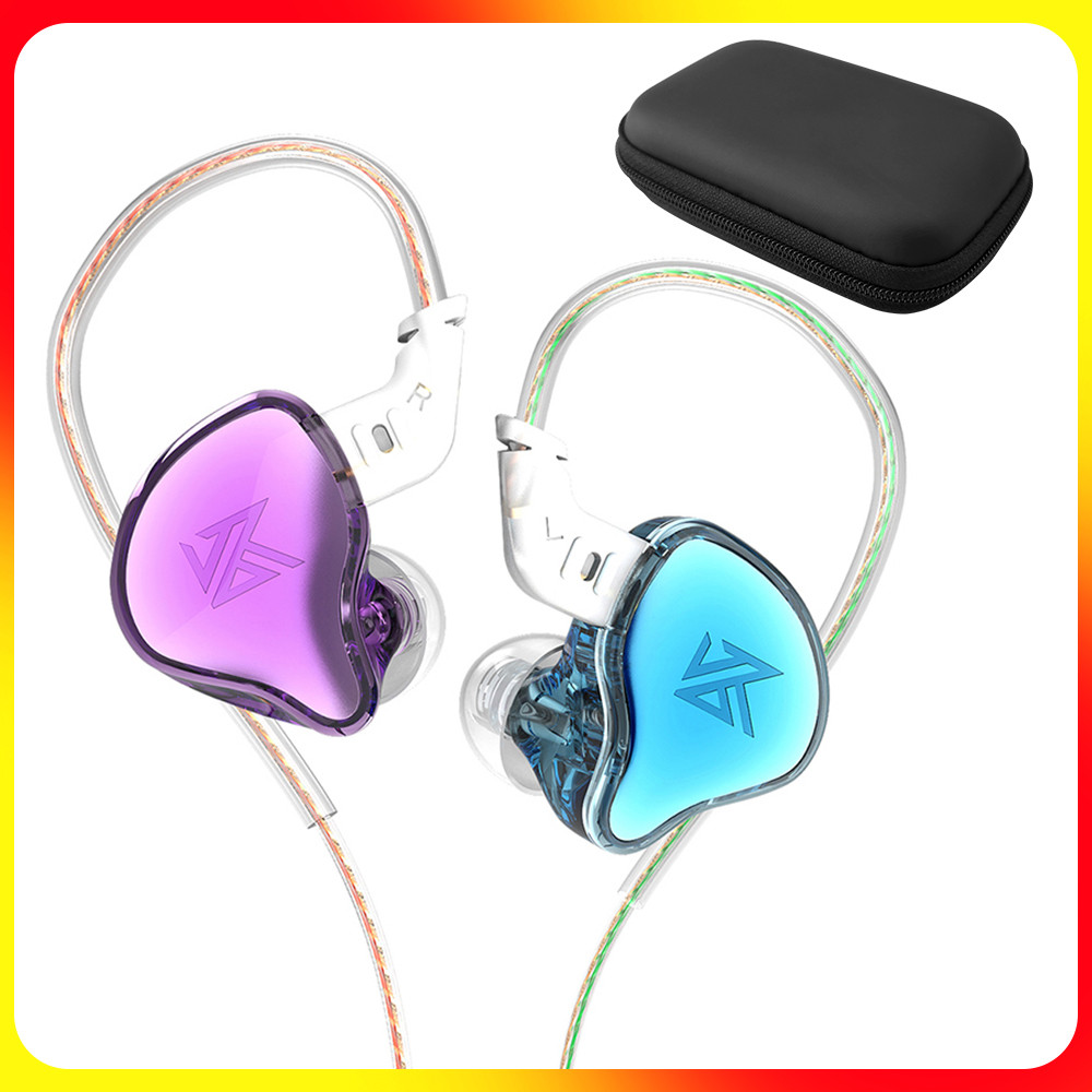 FAAEAL KZ EDC HiFi Headset Adicionar Estojo Unidade De Driver Dinâmico De 10 Mm Monitor Intra-Auricular Fone De Ouvido M