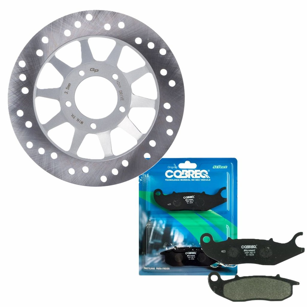 Disco de Freio Dianteiro Nxr 160 Bros 2025 Abs / Xre 190 2025 + Pastilhas Cobreq em Oferta na Shopee