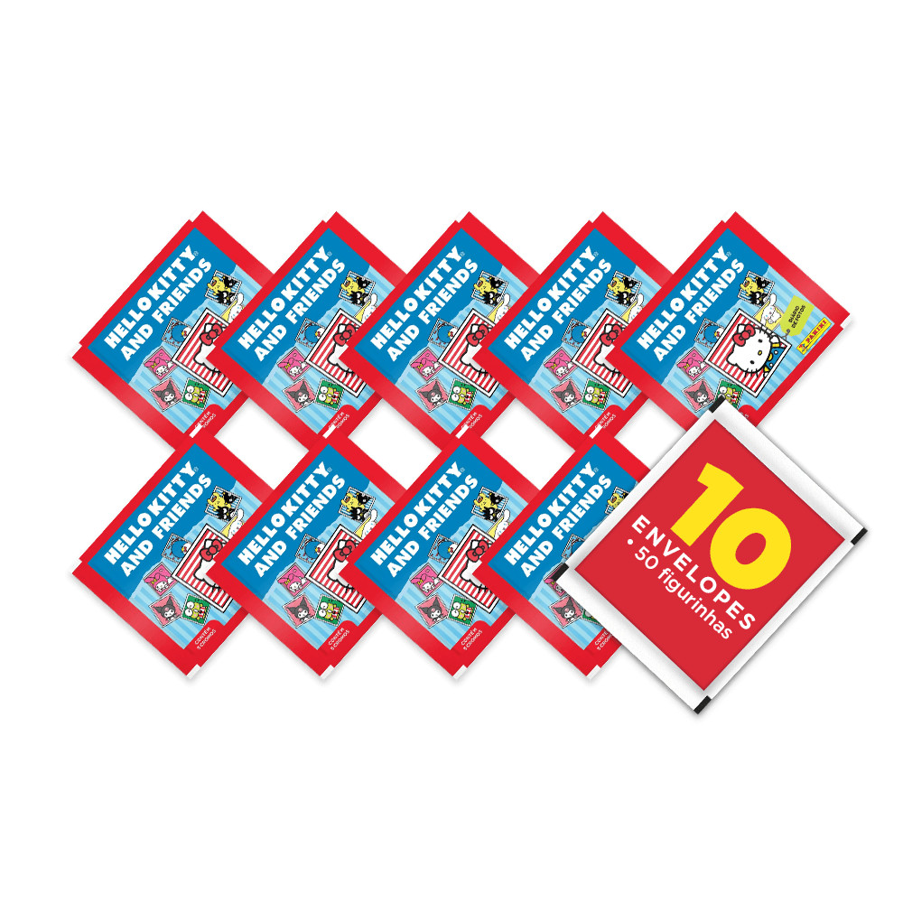 Hello Kitty and Friends - Contém 10 Envelopes (50 Figurinhas) em Oferta na Shopee