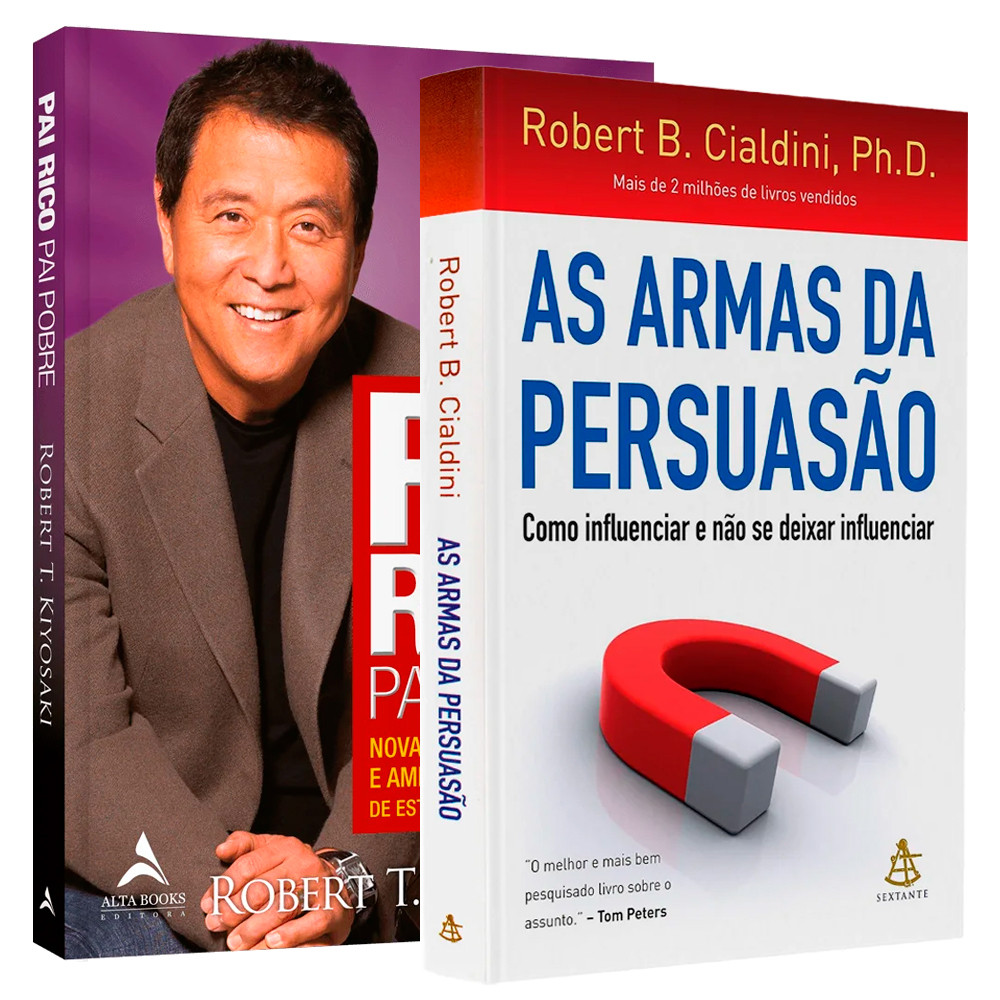 Livro As Armas da Persuasão + Pai Rico Pai Pobre - Kit Persuasão e Riqueza em Oferta na Shopee