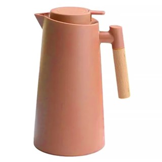Garrafa Térmica Akita Terracota 1L Cabo Madeira Lehaví em Oferta na Shopee