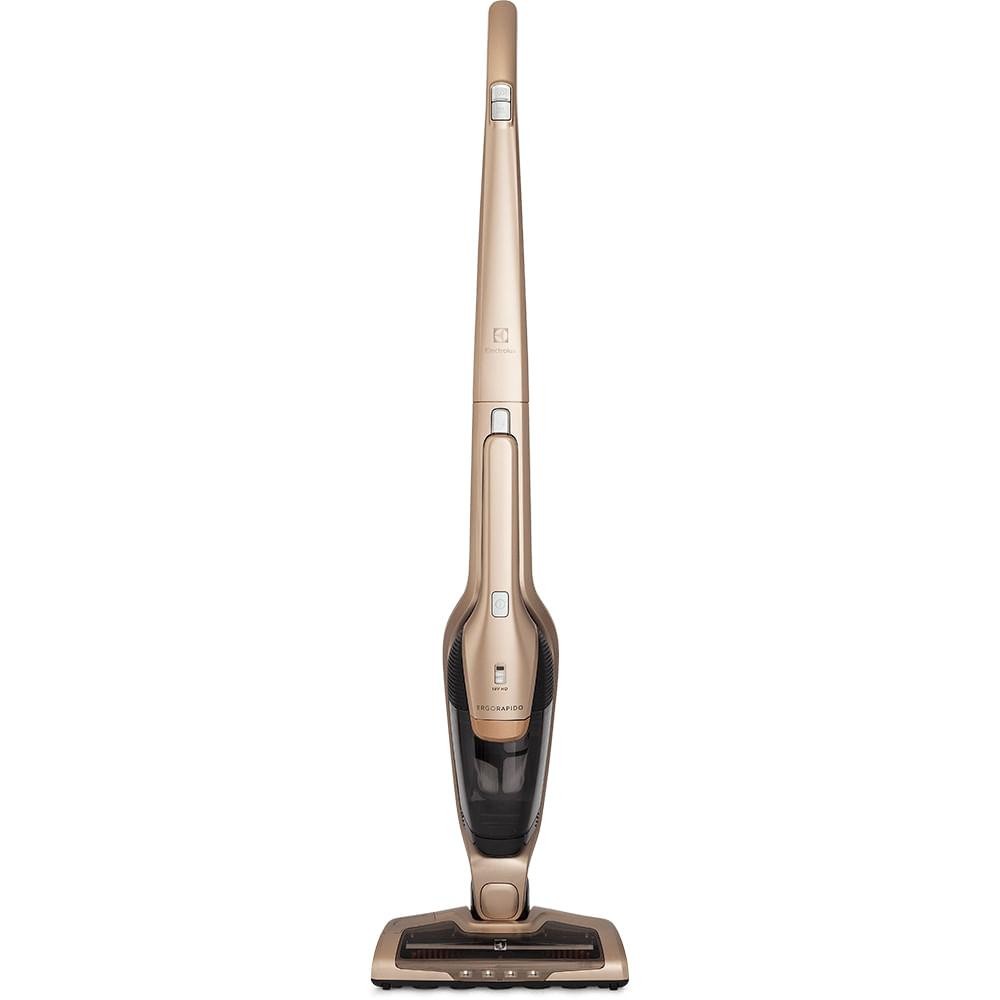 Aspirador de Pó Vertical Sem Fio Electrolux Ergorapido 2 em 1 Bocal Pet até 45 min Dourado (ERG26) - Home Appliances