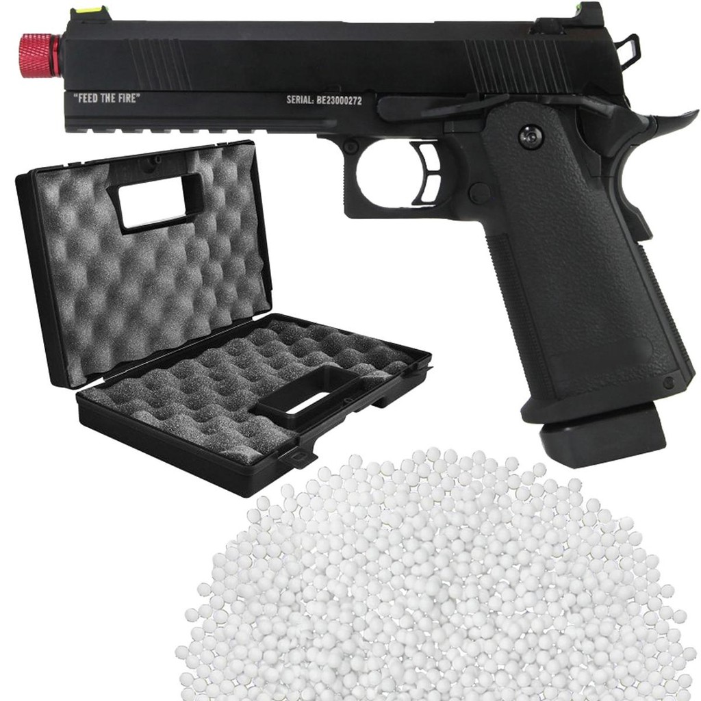 Pistola Airsoft GBB HI CAPA 5.1 Black Evil - TAG + Esferas 0,12g + Maleta em Oferta na Shopee