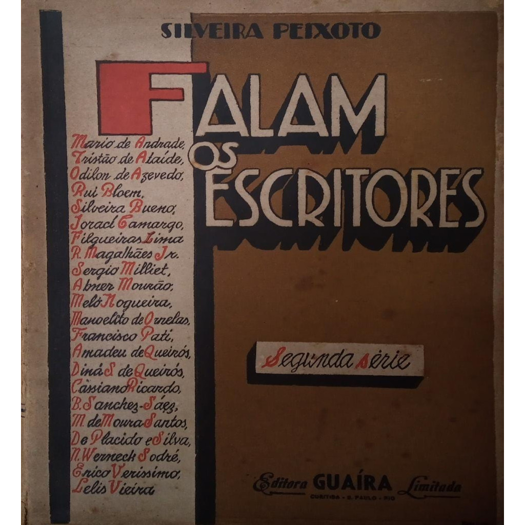 Falam os Escritores autor Silveira Peixoto