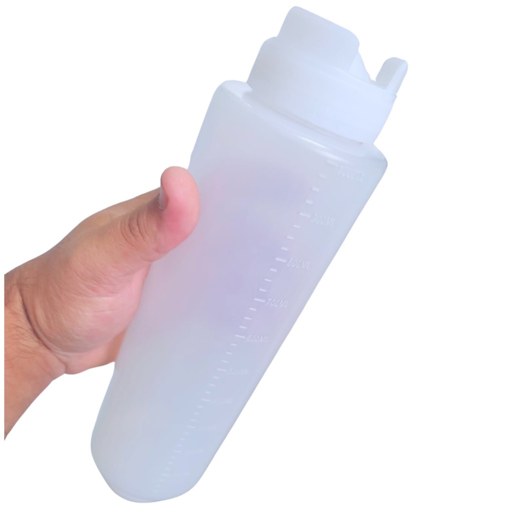 Bisnaga para molho saladas graduada grande 1 litro invertida - Bisnaga para Molho Invertida