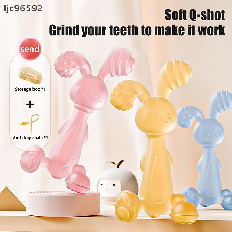 [ljc96592] Mordedor De Silicone Para Bebês , Brinquedos De Mastigar Desenho Animado , Formato Pequeno , Recém-Nascido , 