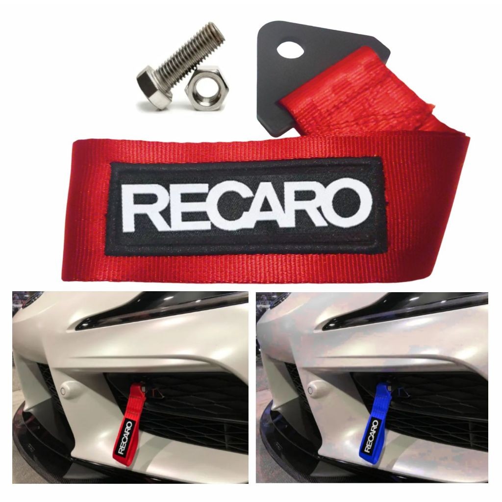 Tow Strap Hook cinta para reboque Bordado RECARO em Oferta na Shopee