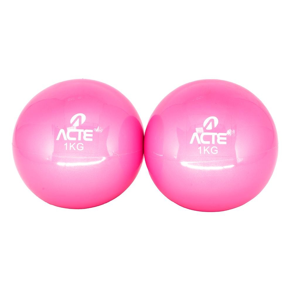 Bolas de Peso 1kg 12cm PVC Areia T55 Rosa Acte em Oferta na Shopee