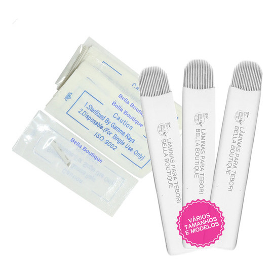 Lâminas Fina Agulha Tebori Micro 10 Un