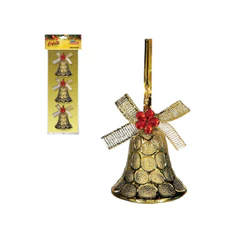 Kit 3 Sinos Pendente Árvore de Natal 3,5cm