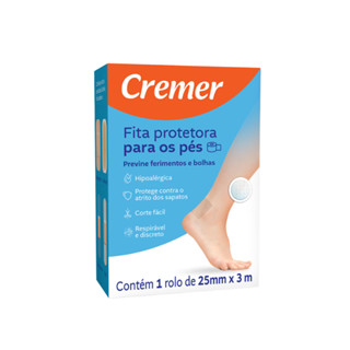 Fita Transparente Protetora Pés 25mmx3m Cremer em Oferta na Shopee