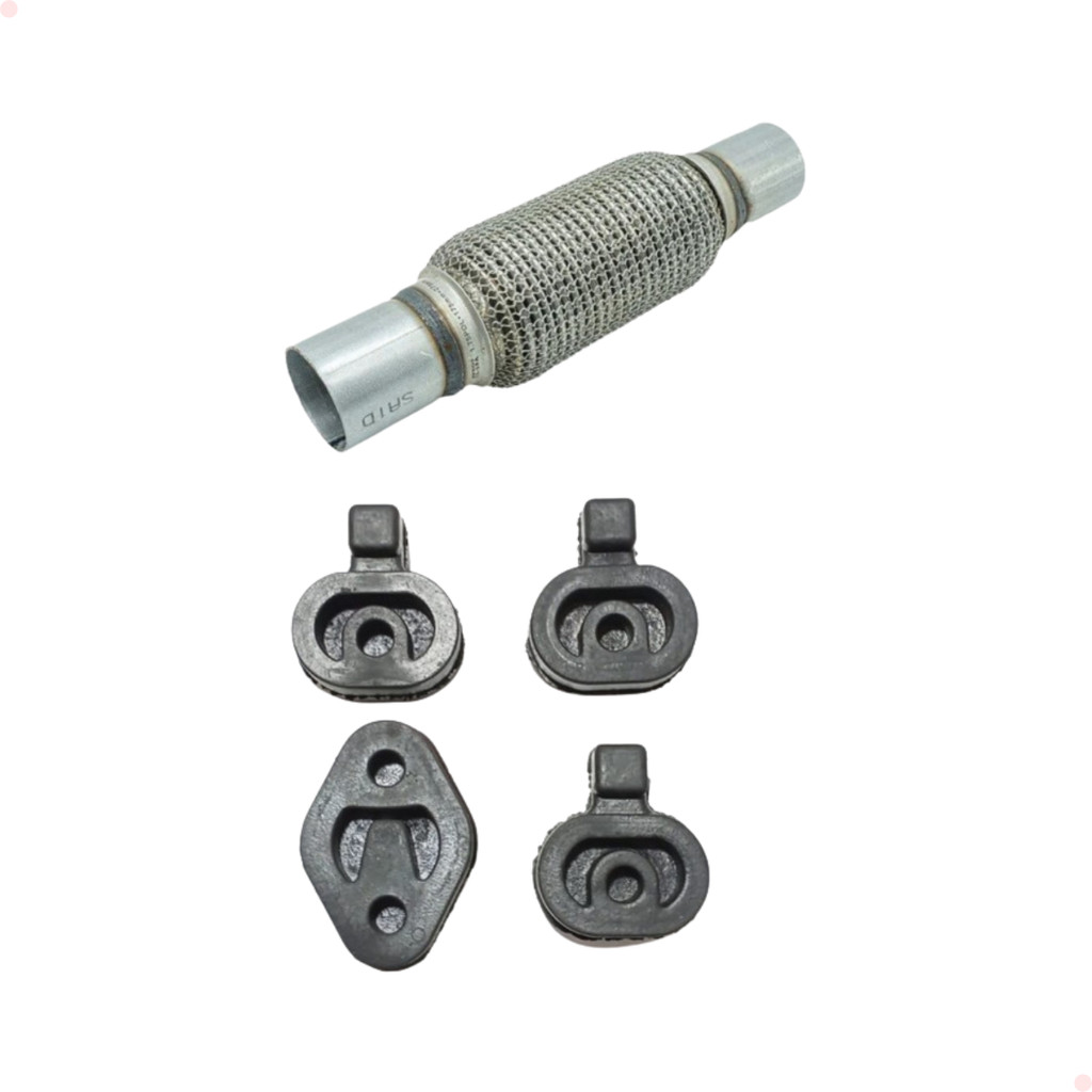 Kit Borracha Coxim Escapamento Flexível Ford KA Courier 1996 a 2007