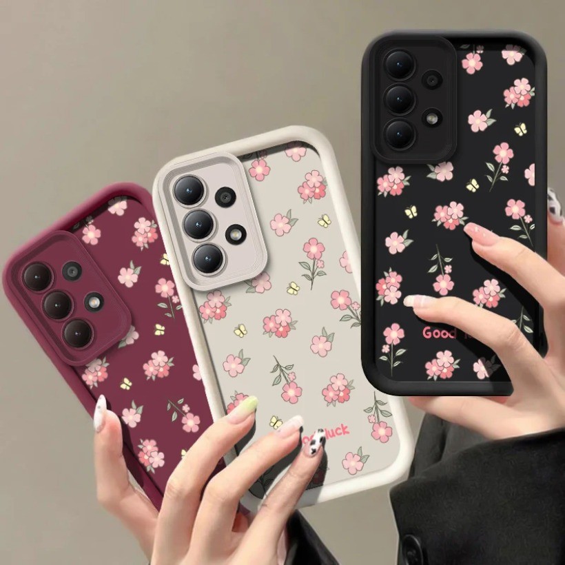 Planta Flores Caso Compatível Para Samsung A15 A21S A22 A23 A24 A25 A31 A32 A33 A34 Silicone À Prova De Choque Capa Maci