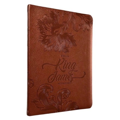 Bíblia King James Atualizada Slim | KJA | Letra Normal | Capa Luxo Bronze em Oferta na Shopee