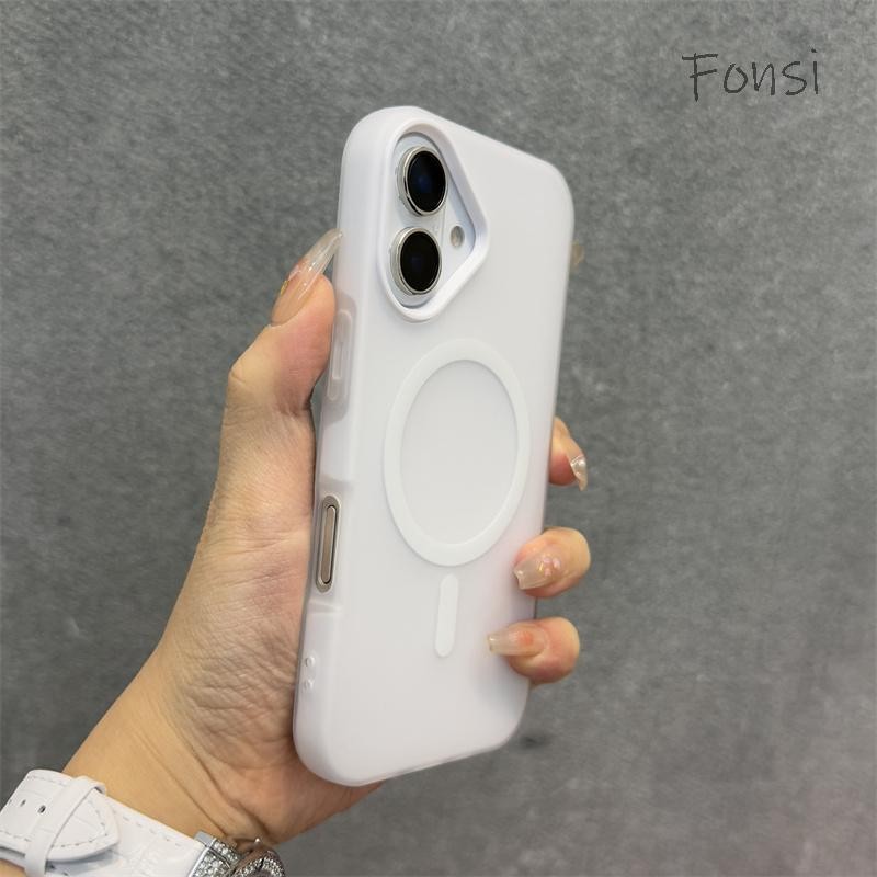 Luxo Doce Cor Atração Magnética Capa Traseira Macia À Prova De Choque Caso De Telefone Para iPhone 16 Plus 15 14 13 12 P